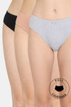 Rosaline Medium Rise Full Coverage Bikini Panty (Pack of 3) - Multicolor — thumbnail 1